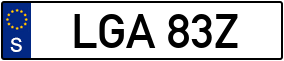 Trailer License Plate